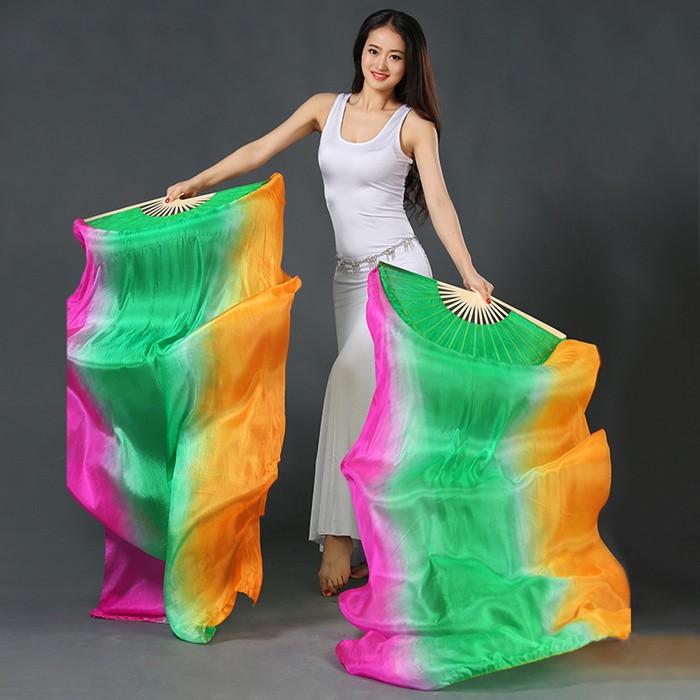 ファンベール シルクファンベール 2本セット扇子 団扇 舞台 小道具 アクセサリー 両手用  演出 飾り ファンベール 全5色選択可 安い |  | 08