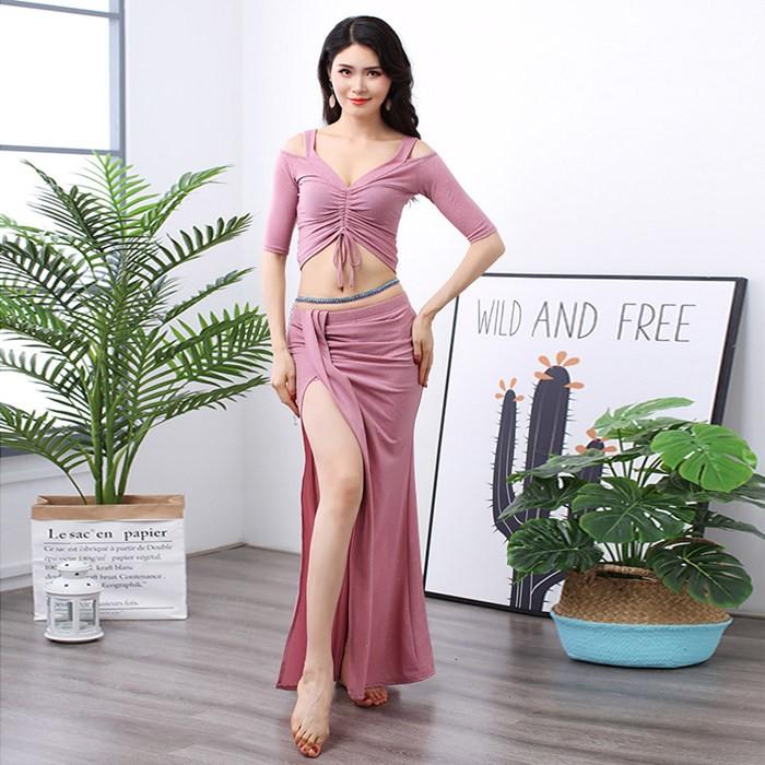 ベリーダンスセット衣装 舞台衣装 BELLY DANCE レッスン着 社交ダンス衣装 練習着 ベリーダンス衣装 上下2点セット |  | 03