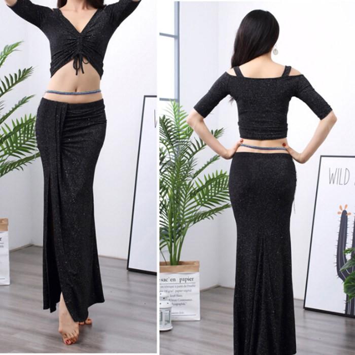 ベリーダンスセット衣装 舞台衣装 BELLY DANCE レッスン着 社交ダンス衣装 練習着 ベリーダンス衣装 上下2点セット |  | 06