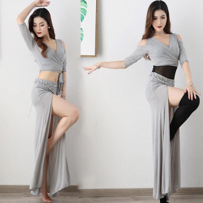 ベリーダンスセット衣装 舞台衣装 レッスン着 発表会イベント コスプレ 社交ダンス衣装 練習着 ベリーダンス衣装 上下2点セット トップス スカート 発表会 |  | 03