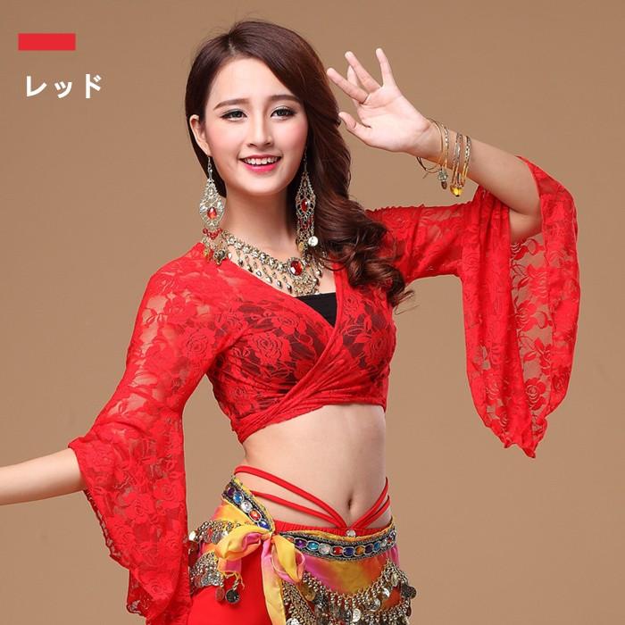 ベリーダンス トップス  長袖 ベリーダンス衣装 社交ダンス衣装 女性用 BELLY DANCE 練習着 単品 ダンスウェア コスプレ イベント レース カジュアル 11色｜bigwind｜04