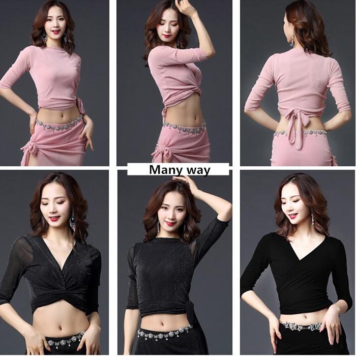 べリーダンス衣装 舞台衣装 レッスン着 社交ダンス衣装 練習着 上下2点セット トップス スカート 発表会 イベント コスプレ BELLY DANCE |  | 10