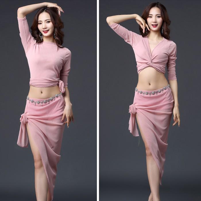 べリーダンス衣装 舞台衣装 レッスン着 社交ダンス衣装 練習着 上下2点セット トップス スカート 発表会 イベント コスプレ BELLY DANCE |  | 07