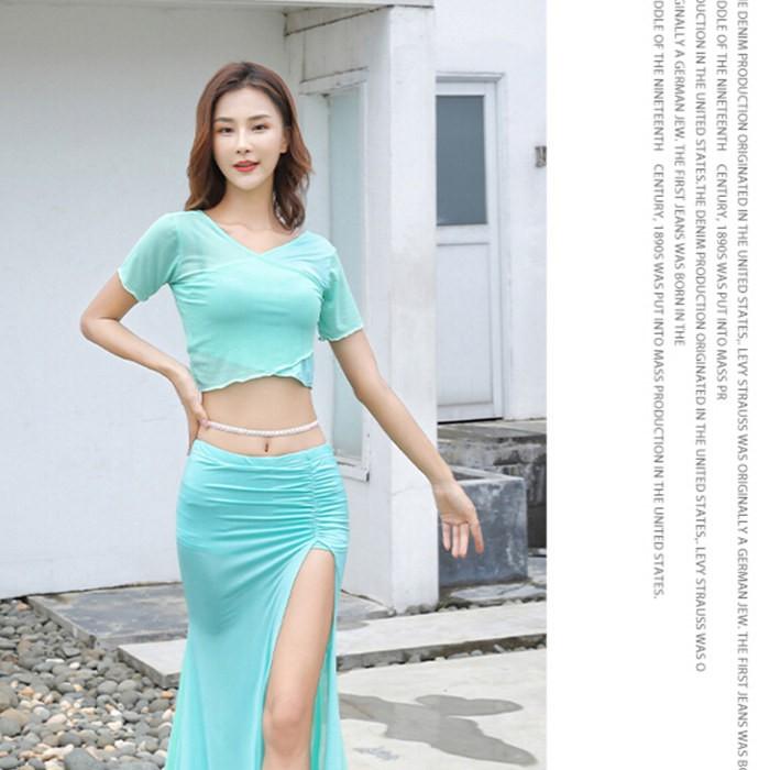 べリーダンス衣装 ベリーダンスセット衣装 舞台衣装 レッスン着 社交ダンス衣装 練習着　コスチューム 2点セット トップス スカート 発表会イベント コスプレ |  | 04