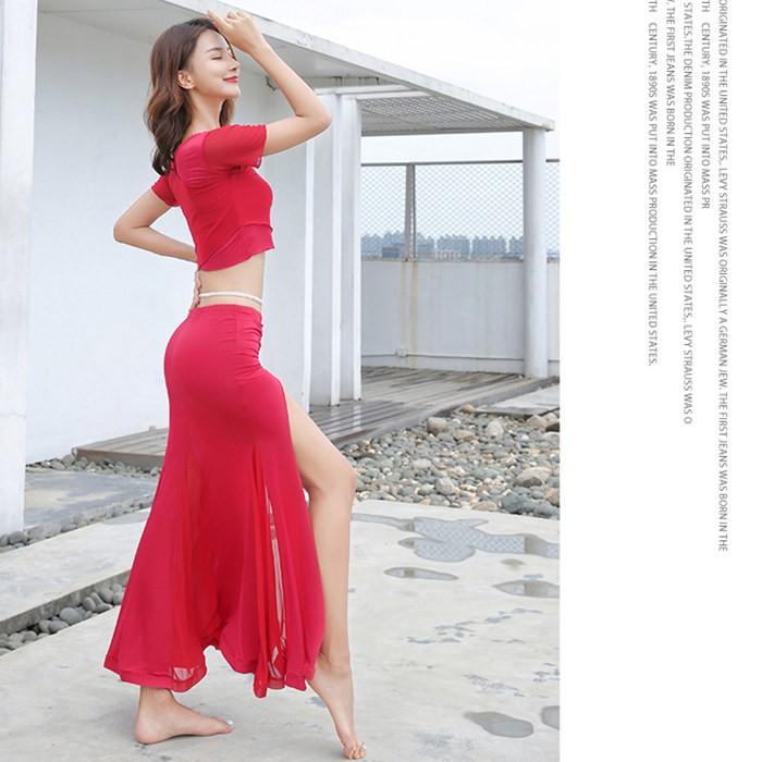 べリーダンス衣装 ベリーダンスセット衣装 舞台衣装 レッスン着 社交ダンス衣装 練習着　コスチューム 2点セット トップス スカート 発表会イベント コスプレ |  | 08