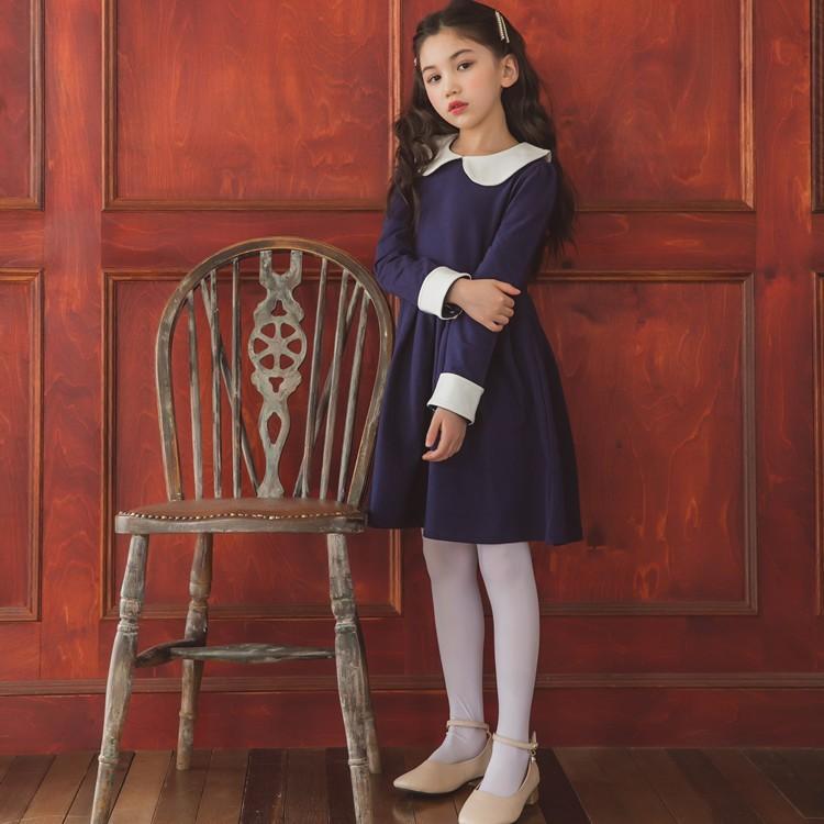 ワンピース キッズ 女の子 子供フォーマル 長袖 ネイビー 紺 レッド 韓国子供服 受験 面接 卒業式 卒園式 入学式 入園式 結婚式 七五三 法事 発表会 冠婚葬祭 Et918z Cute Family 通販 Yahoo ショッピング