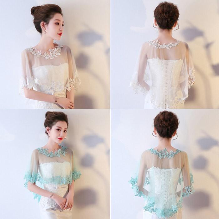 ショール ウェディングボレロ ショール ラインストーン レース柄 ケープ 肩掛け パーティー ウエディング 結婚式 二次会 パーティー 演奏会ボレロ 結婚式 |  | 12