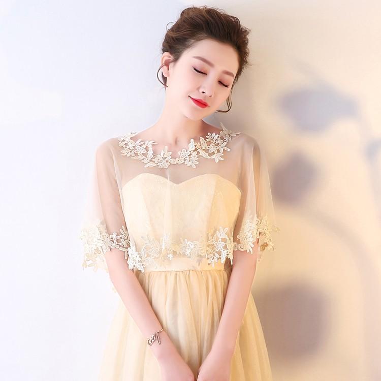 ショール ウェディングボレロ ショール ラインストーン レース柄 ケープ 肩掛け パーティー ウエディング 結婚式 二次会 パーティー 演奏会ボレロ 結婚式 |  | 02