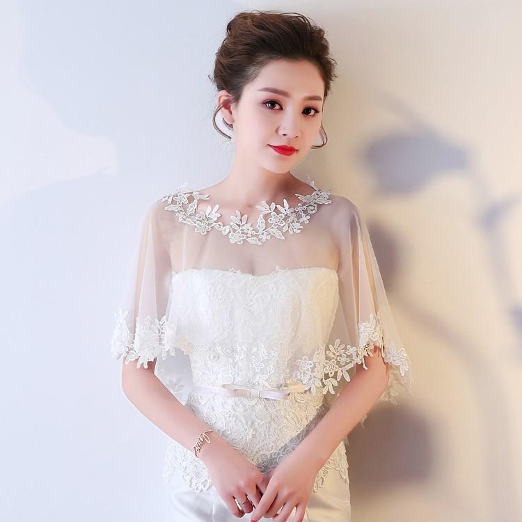 ショール ウェディングボレロ ショール ラインストーン レース柄 ケープ 肩掛け パーティー ウエディング 結婚式 二次会 パーティー 演奏会ボレロ 結婚式 |  | 07