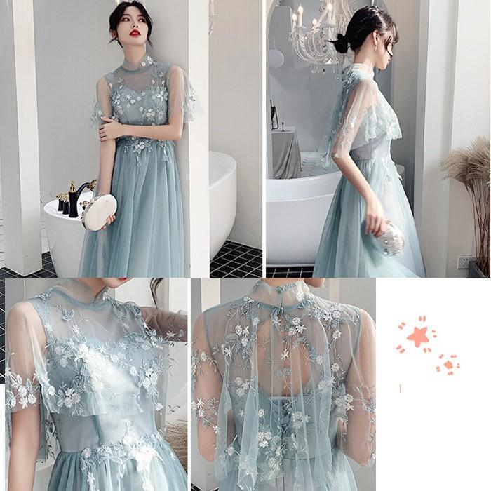 ブライズメイドドレス ロング丈ドレス 結婚式 Aライン パーテイーワンピース ウェディング グリーン 5デザイン 海外旅行 写真撮影ドレス お揃いドレス 二次会 |  | 03