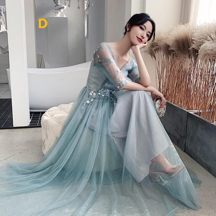 ブライズメイドドレス ロング丈ドレス 結婚式 Aライン パーテイーワンピース ウェディング グリーン 5デザイン 海外旅行 写真撮影ドレス お揃いドレス 二次会 |  | 08