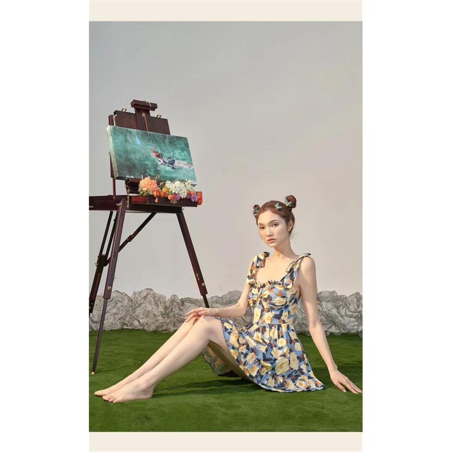 レディースワンピース水着 夏 シンプル 女性 おしゃれ 涼しい 魅力的 花柄 オシャレ カップ付き バット付き　海 プール 温泉 体型カバー オールインワンタイプ |  | 08