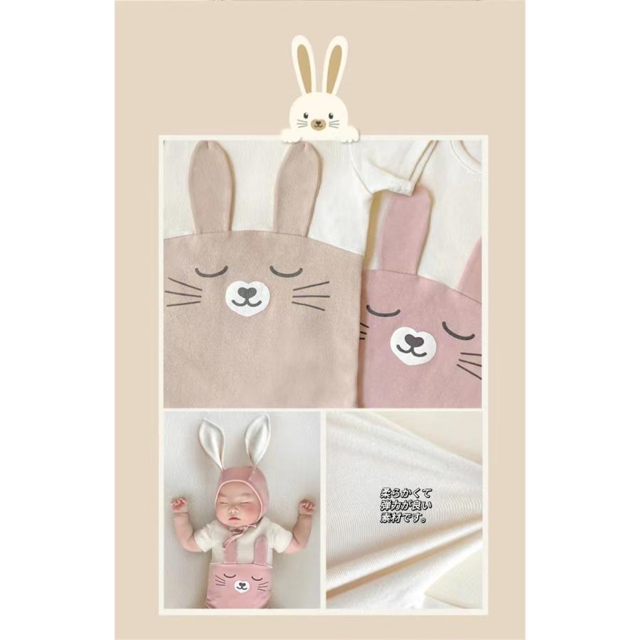 半袖 ウサギ 衣装 ロンパース ベビー 二点セット カバーオール 子供 服 帽子 2colors 可愛い フワフワ キッズ 赤ちゃん オシャレ 子ども かわいい 写真 |  | 03