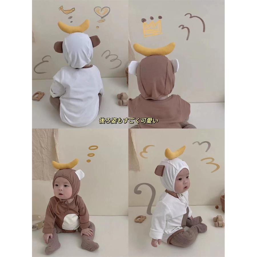 長袖 猿 サル 衣装 ロンパース ベビー 二点セット カバーオール 子供 服 帽子 ハロウィン 可愛い フワフワ キッズ 赤ちゃん オシャレ 子ども かわいい 写真 |  | 04