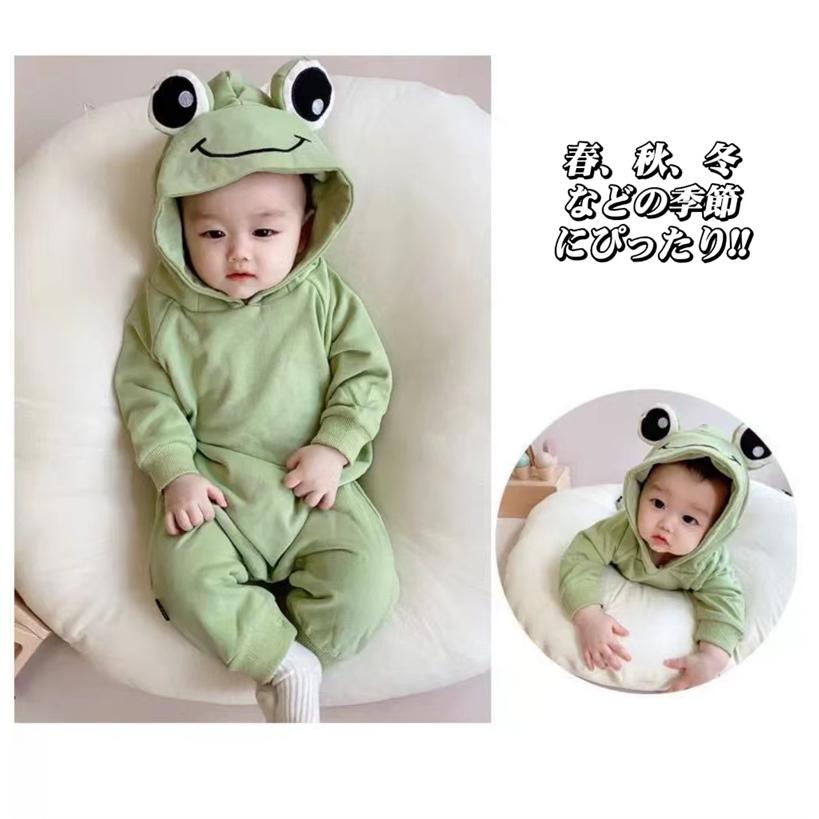 長袖 ロンパース 綿素材 女の子男の子 二点セット 衣装 ベビー カバーオール 子供 服 帽子 ハロウィン 可愛い フワフワ キッズ 赤ちゃん カエル アヒル |  | 03