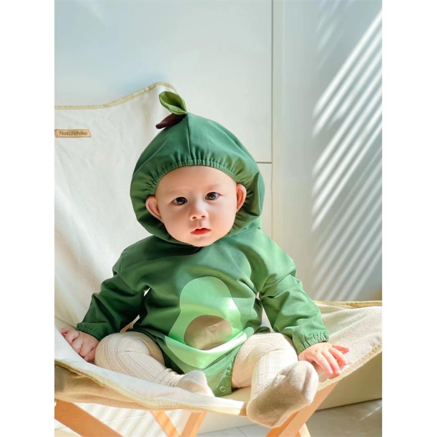 長袖ハロウィン 衣装 ロンパース ベビー アボカド カバーオール 子供 緑 服 帽子 デビル 悪魔 コスプレ キッズ 仮装 子ども かわいい 面白い 写真 |  | 04