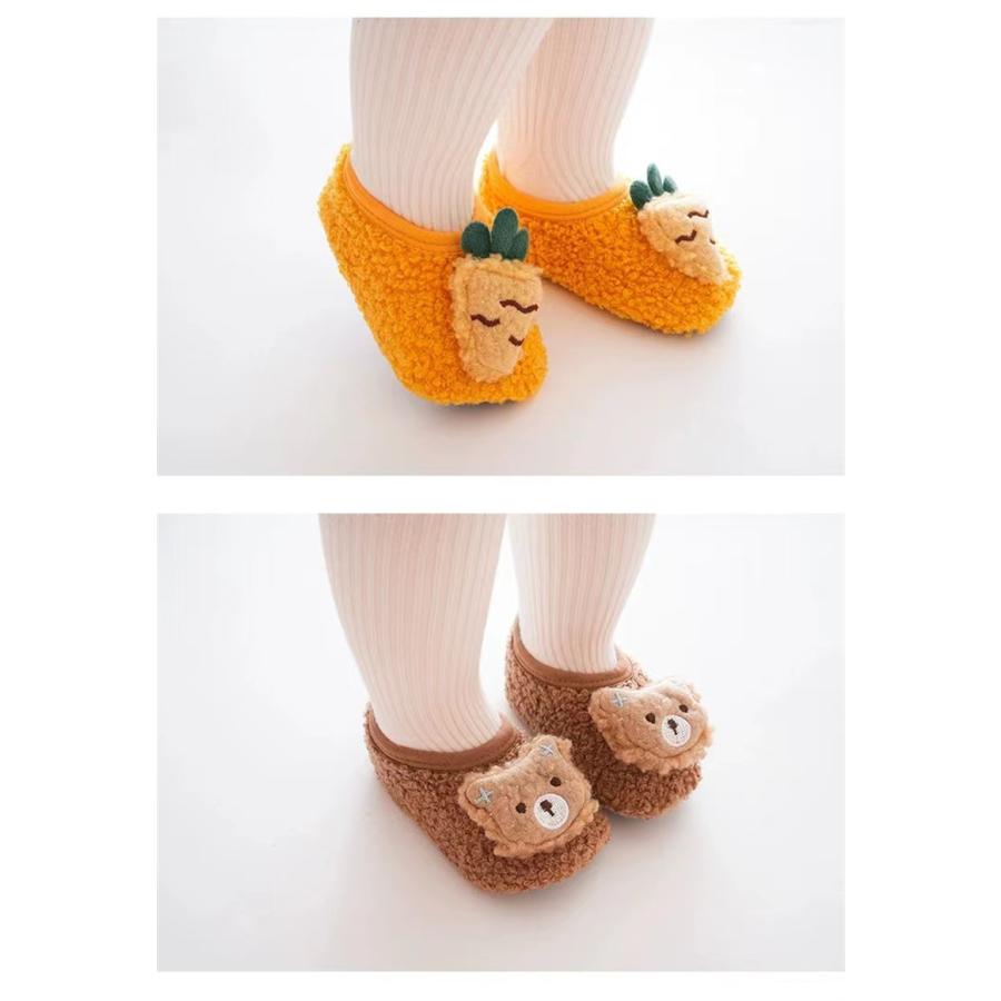 子供 キッズ 冬用 滑り止め 0~4歳 部屋用 室内 靴下 ソックス トッキング 綿 保温 防寒 防臭 冬秋適用 ふわふわ 冷え性対策 かわいい 立体 おしゃれ |  | 08