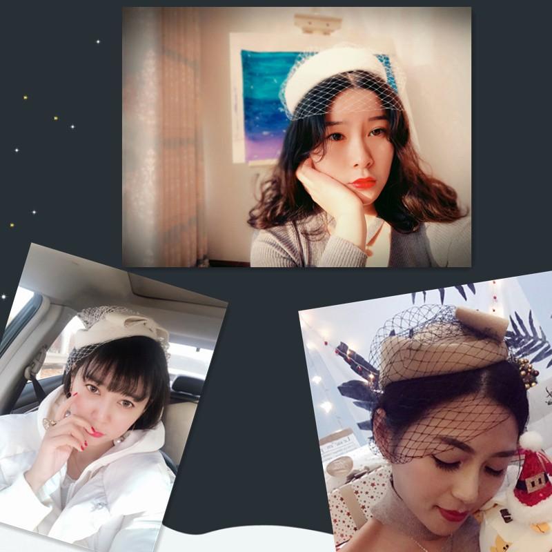 ベール付き　トークハット　トーク帽　フォーマル アクセサリー　パーティー用品　レディース　女性用　髪飾り　カクテル帽　8色 th024h |  | 09