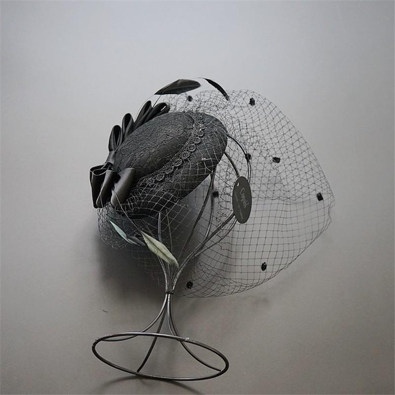 トーク帽　フォーマルウェディングヘッドドレス ブライダル 結婚式　髪飾り　カクテル帽　演出　演奏会　シンプル　ベール 髪飾り　th036h |  | 02