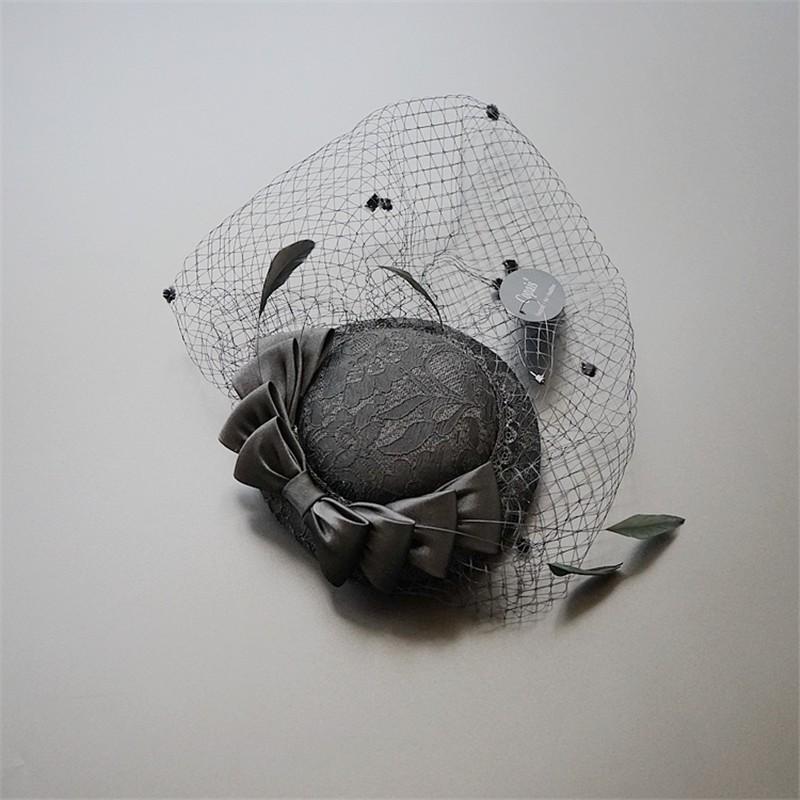 トーク帽　フォーマルウェディングヘッドドレス ブライダル 結婚式　髪飾り　カクテル帽　演出　演奏会　シンプル　ベール 髪飾り　th036h |  | 03