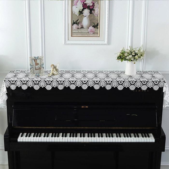 ピアノトップカバー ピアノカバー アップライトピアノ用ピアノトップカバー アップライト ピアノカバー ホワイト50cm x210cm お洒落 上品 レース柄ws261z |  | 03
