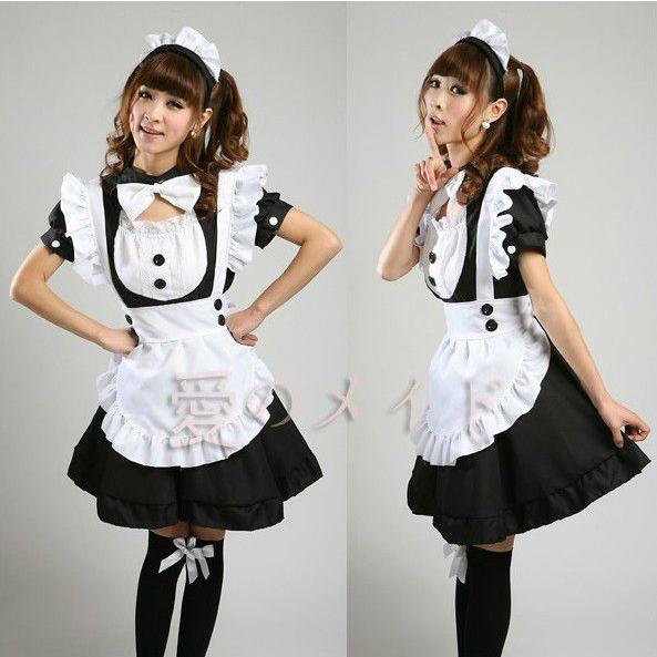 妖狐/僕SS風メイド服 喫茶店風エプロン メイド制服 コスプレ衣装 メイド服 コスチューム 全7色 ZF007 |  | 02
