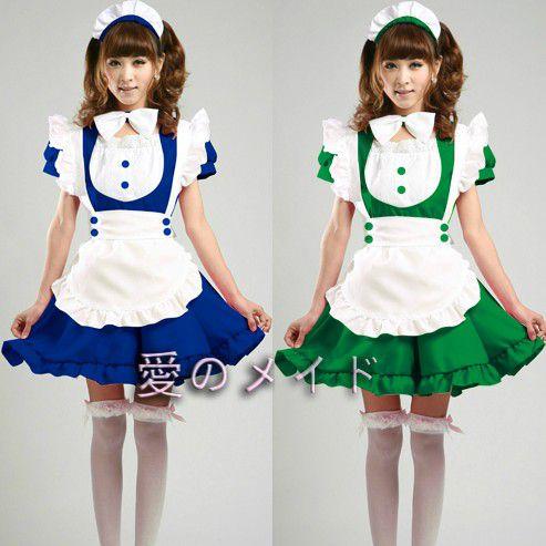 妖狐/僕SS風メイド服 喫茶店風エプロン メイド制服 コスプレ衣装 メイド服 コスチューム 全7色 ZF007 |  | 03