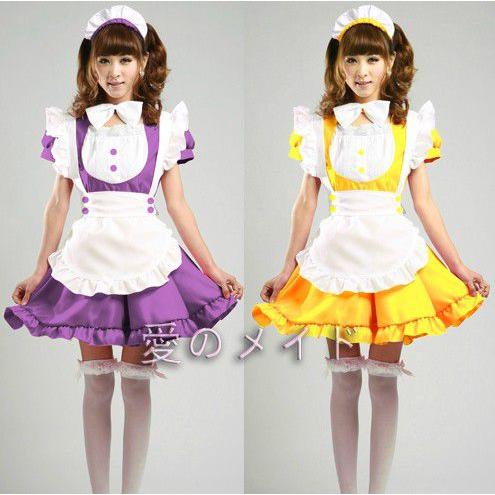 妖狐/僕SS風メイド服 喫茶店風エプロン メイド制服 コスプレ衣装 メイド服 コスチューム 全7色 ZF007 |  | 04