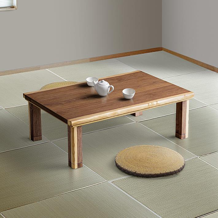 120cm こたつ 継脚 ウォールナット突板 家具調 座卓 座敷 120cm こたつ 継脚 ウォールナット突板 家具調 座卓 座敷