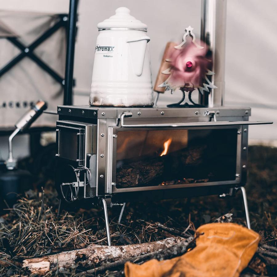 キャンプ テント 薪 ストーブ 6セクション 煙突 パイプ付き 3つの窓 ポータブル ウッド ストーブ アウトドア クッキング |  | 03