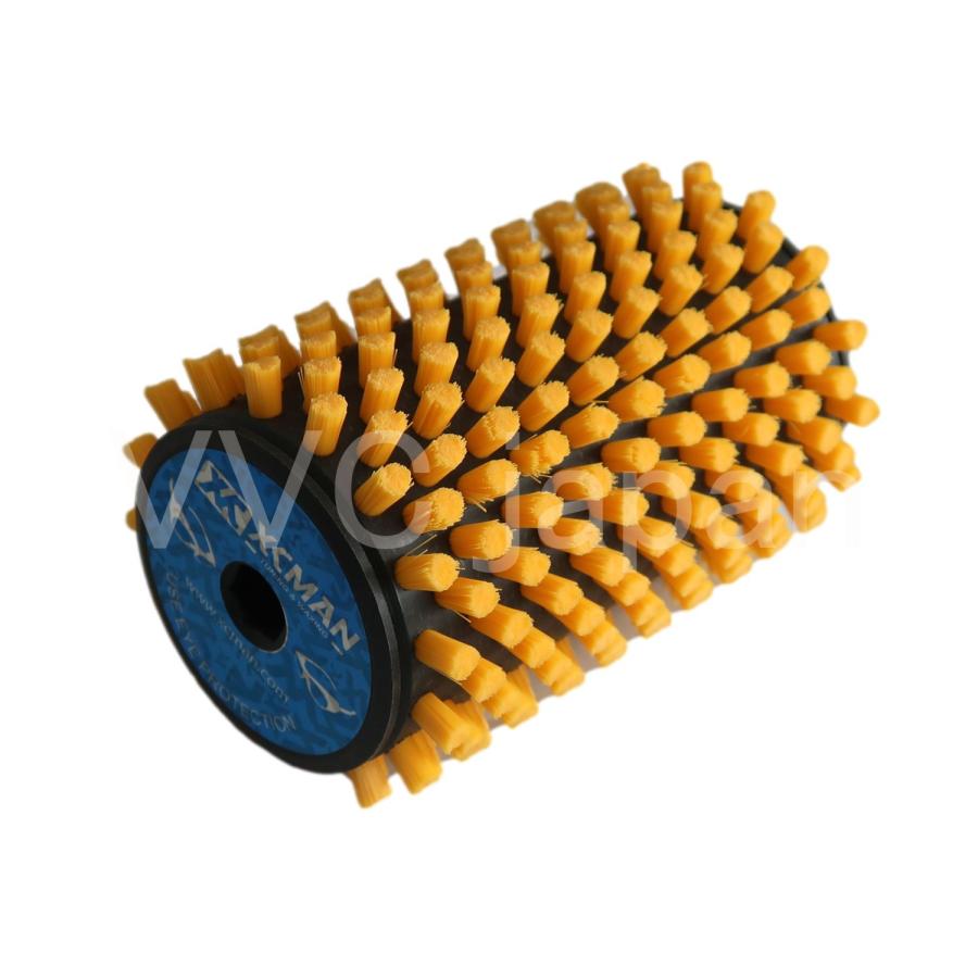 スノーボード（スキー）ワックス掛けブラシ　回転ブラシセット ベアリング入りハンドル ブラシ３個セット ナイロン 馬毛  コルク |  | 05