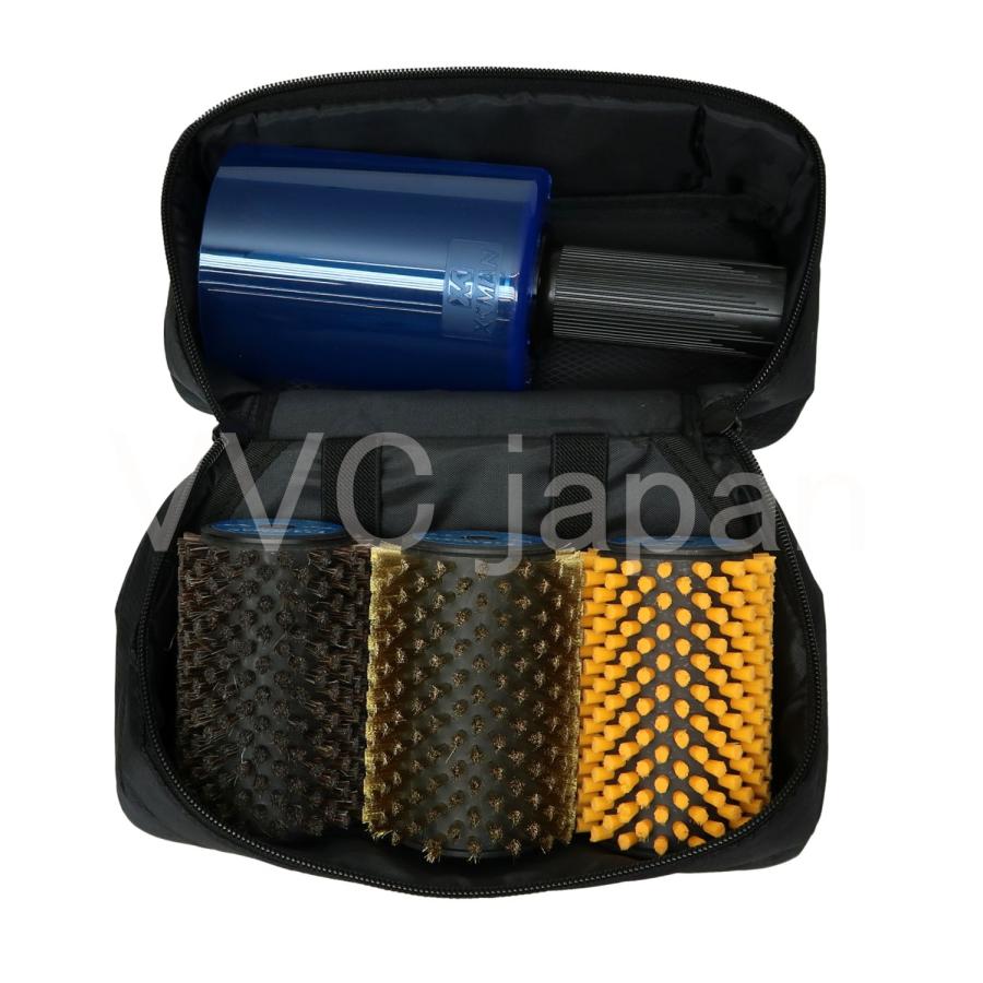 スノーボード（スキー）ワックス掛けブラシ　回転ブラシセット ベアリング入りハンドル ブラシ３個セット ナイロン 馬毛 真鍮 |  | 01