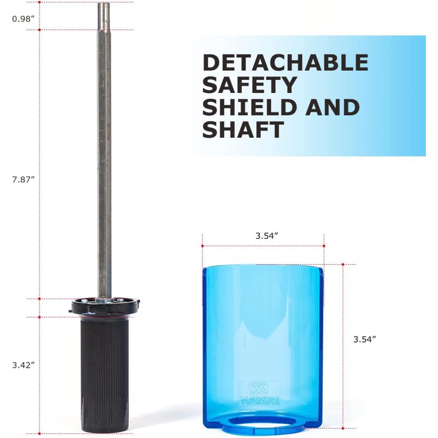 XCMAN スノーボード ロト ブラシ コントローラ ハンドル 200mm 長さ 10mm シャフト サフティ シールド 互換性 すべて 10mm ヘックス ロト ブラシ付 |  | 06