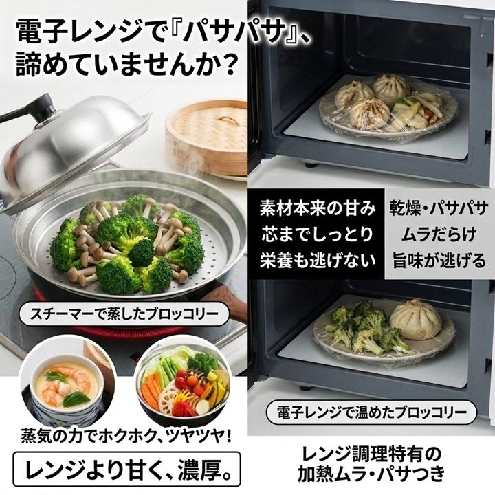 蒸し器 ステンレス フライパン スチーマー 26・28cm 対応 鍋 せいろ