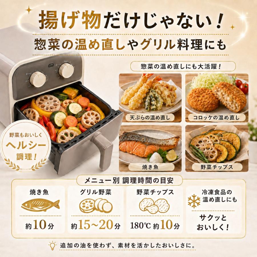 ノンフライヤー 2L エアフライヤー ノンフライヤー 2L 家庭用 電気フライヤー 揚げ物 油を