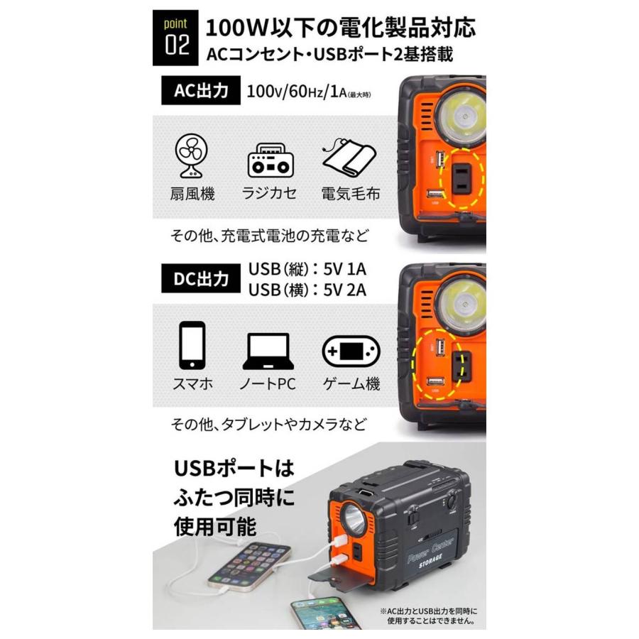 新品未使用　まわしてチャージ Evolution ポータブル電源　発電 防災 ポータブル電源 まわして チャージ 充電 丸 キャンプ 車中泊
