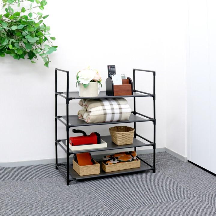 収納棚 ラック シンプル フリーラック 4段 幅57cm コンパクト 棚 小物