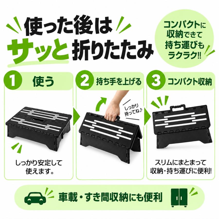 踏み台 折りたたみ 10cm コンパクト 耐荷重100kg セノ・ビー ちょい