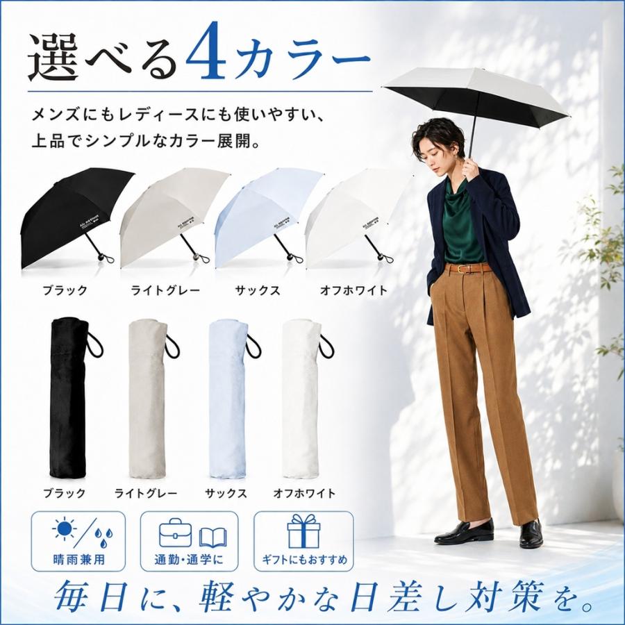 日傘 完全遮光 100% 折りたたみ傘 超軽量 135g カーボン 55cm オール