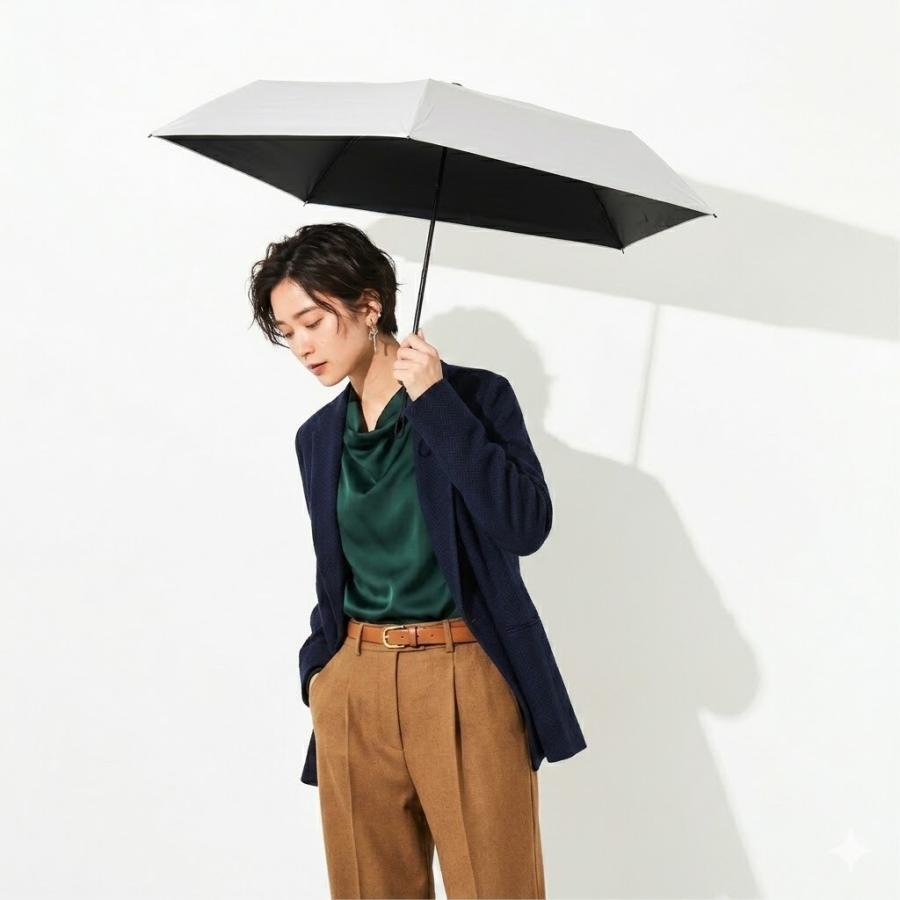 日傘 完全遮光 100% 折りたたみ傘 超軽量 135g カーボン 55cm オール