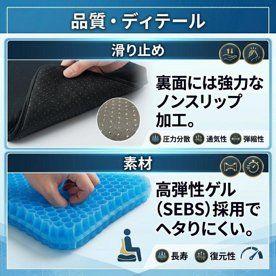 ゲルクッション ジェルクッション ハニカム ゲル クッション ダブル