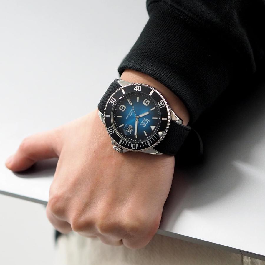 Ice Watch　 アイスウォッチ 時計 腕時計 メンズ 020342 アイス スティール ICE steel ディープ ブルー シリコン ベルト ラージ｜bihodo｜02