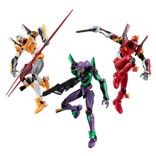 エヴァンゲリオン展 フィギュア 3体 BANDAI ☆EVA-FRAME-DX：ヱヴァンゲリヲン新劇場版(3個入)◇新品Ss