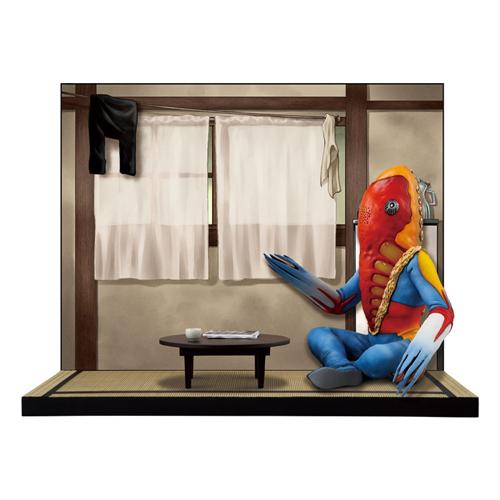 一番くじ ウルトラマンシリーズ 怪獣超大全 A賞　ゴモラ　B賞　メトロン星人 ウルトラマン』一番くじ“怪獣超大全”のB賞は茶の間に座る