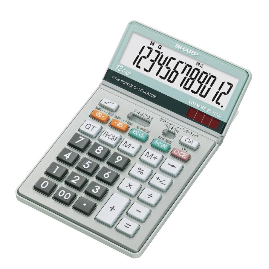 SHARP（シャープ） 電卓 12桁 ナイスサイズタイプ チルトディスプレイ