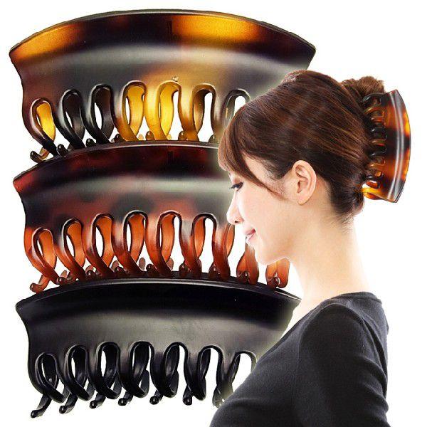 ヘアクリップ バンスクリップ 大きめ 最大級 XXL 特大 多毛 MEGA MAX カーブ ヘア
