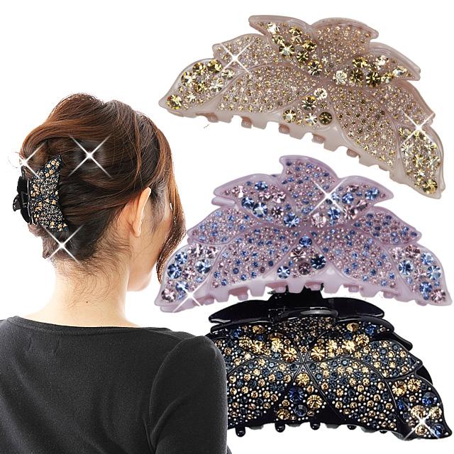 バンスクリップ 大きめ キラキラ Llサイズ アセチ アセテート樹脂 に上質ストーン ヘアアクセサリー大きめ おしゃれ ロング アップ まとめ髪 上品 高級感 1502 美人髪koeido ヘアアクセサリー 通販 Yahoo ショッピング