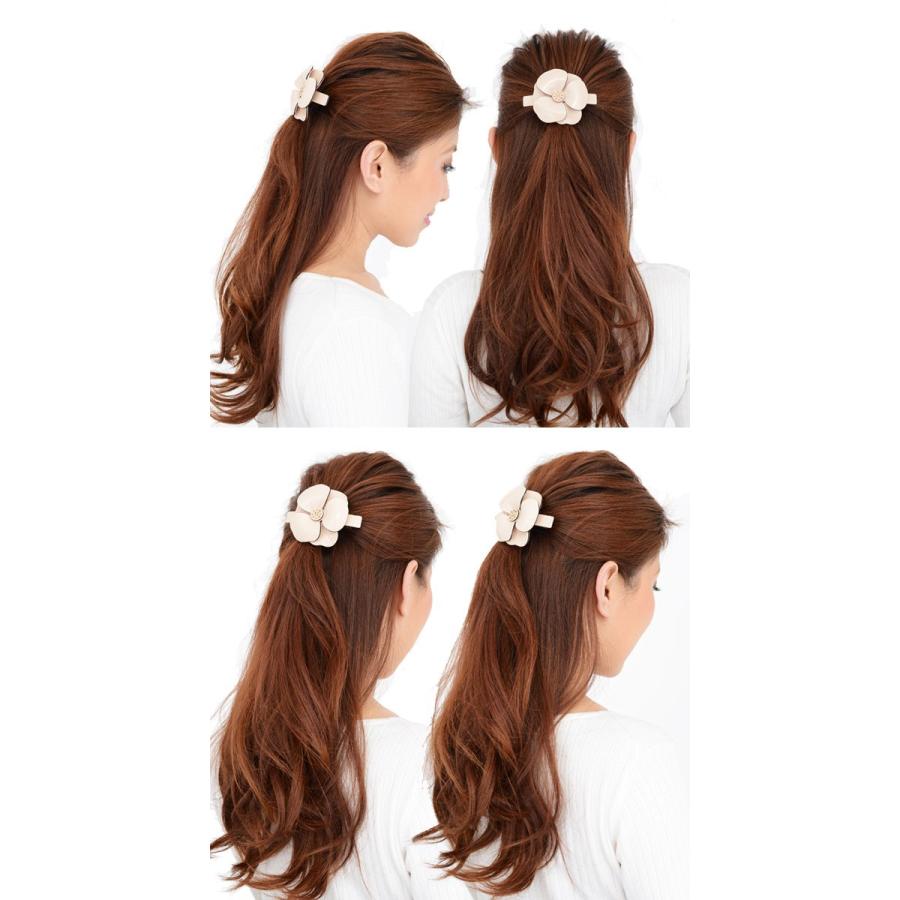 バレッタ ベーシック ちょっと大きめ カメリア ハイブランド エナメル