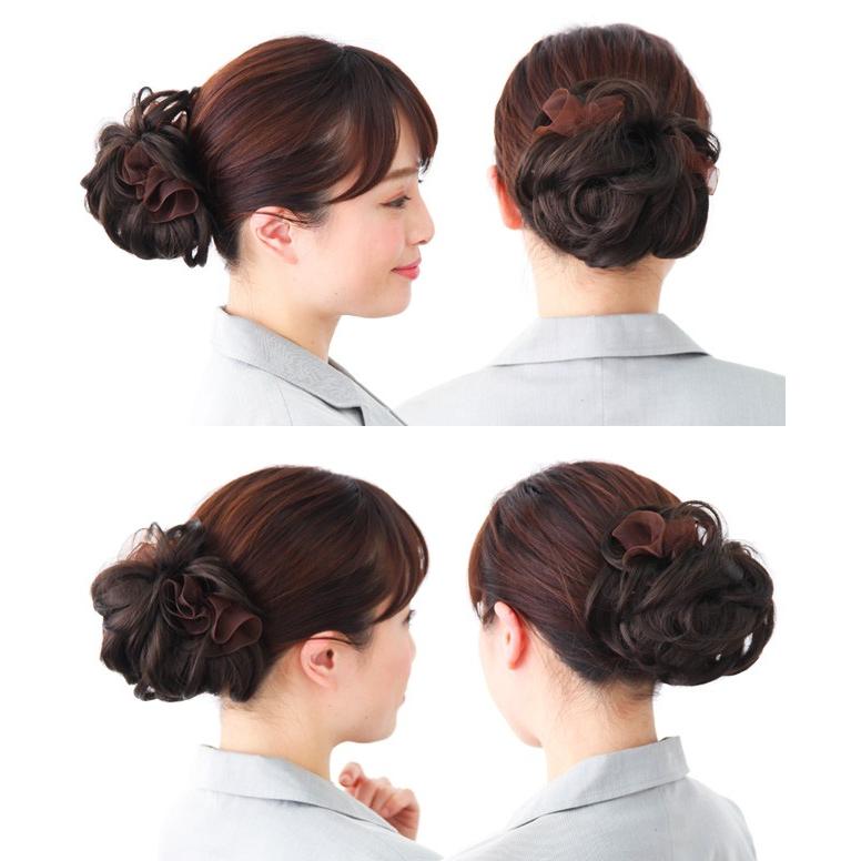 シニヨン バレッタ ネット付 ウィッグがお団子をカバーしてボリュームアップ 大きめウィッグ付け毛 ヘアアクセサリー 美人髪koeido ヘアアクセサリー 通販 Yahoo ショッピング