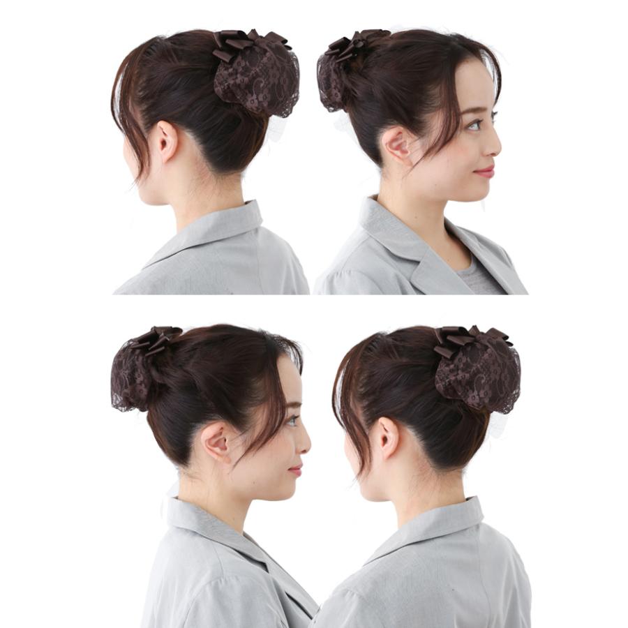 リボン バレッタ シニヨン ネット付 レースのカバー付き シンプルのなかに密かな華やかさ ヘアアクセサリー 美人髪koeido ヘアアクセサリー 通販 Yahoo ショッピング